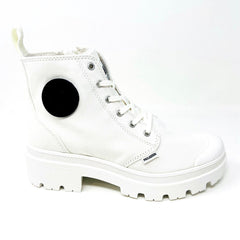 Palladium Pallabase Twill Star White Womens Platform Boots 96907 116