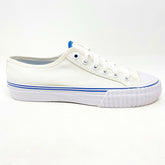 PF Flyer Center Lo Reiss White Blue Womens Retro Casual Sneakers PM12OL1F