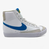 Nike Blazer Mid '77 (GS) White Laser Blue Yellow Ochre Kids Athletic Sneaker