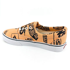 Vans Era Big Logo Off The Wall Tangerine Orange Black Womens Shoes Sneakers