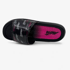 AND1 Gel Slide Black White Pink Glo Womens Sandal Slide
