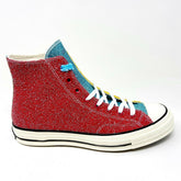 Converse x JW Anderson Chuck 70 Hi Glitter Barbados Cherry Red Womens 164694C