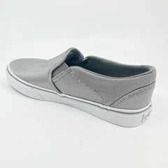 Vans Asher (Textile) Silver White Gray Womens Size 6 Casual Slip On Shoes