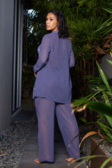 BUTTON YOUR MARKS SHIRT-PURPLE ASH