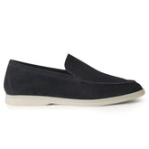 Loro Piana Summer Walk Suede Classic Blue Loafers