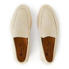 Loro Piana Summer Walk Suede Nougat Loafers