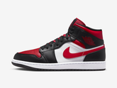 Air Jordan 1 Mid Black Fire Red