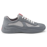 Prada Americas Cup Soft Rubber And Bike Fabric Steel Grey Sneaker