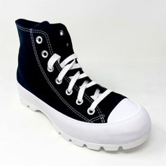 Converse Chuck Taylor All Star Lugged High Black White Platform Womens Sneakers