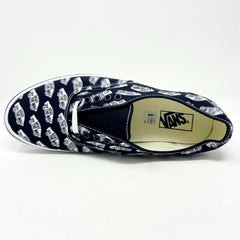 Vans Authentic (Blue Boards) Black True White Faded Logo Womens Casual Shoes