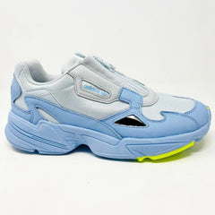 Adidas Originals Falcon Zip Glow Blue Grey Neon Womens Running Trainers EF1969