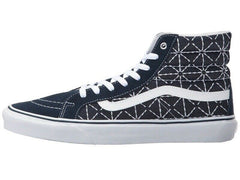 VANS Sk8 Hi Slim (Quilted Denim) Dress Blues Zephyr White Womens Casual Sneakers