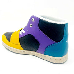 Creative Recreation Cesario Black Purple Teal Wheat Youth Kids Sneakers