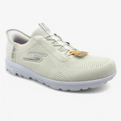 Skechers Go Walk Travel Milan Off White Womens Athletic Sneaker