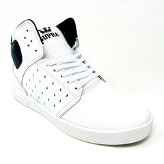 Supra Atom White Black Kids Size 5.5 Casual Sneakers SK91030