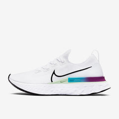 Nike Womens React Infinity Run Flyknit - White/Black-Vapor Green