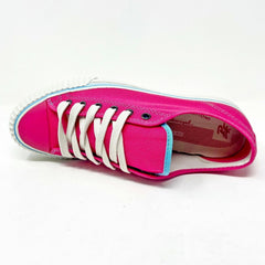 PF Flyers Center Lo Raspberry Pink White Womens Retro Shoe Sneakers PM11CL2C