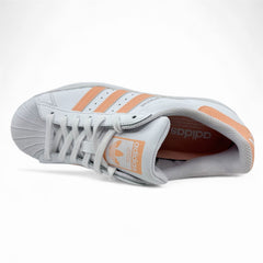 Adidas Superstar White Haze Coral Kids Size 7 Athletic Sneaker