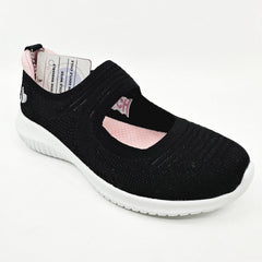 Skechers Ultra Flex Sitten Sweet Black Kids Girls Sneakers