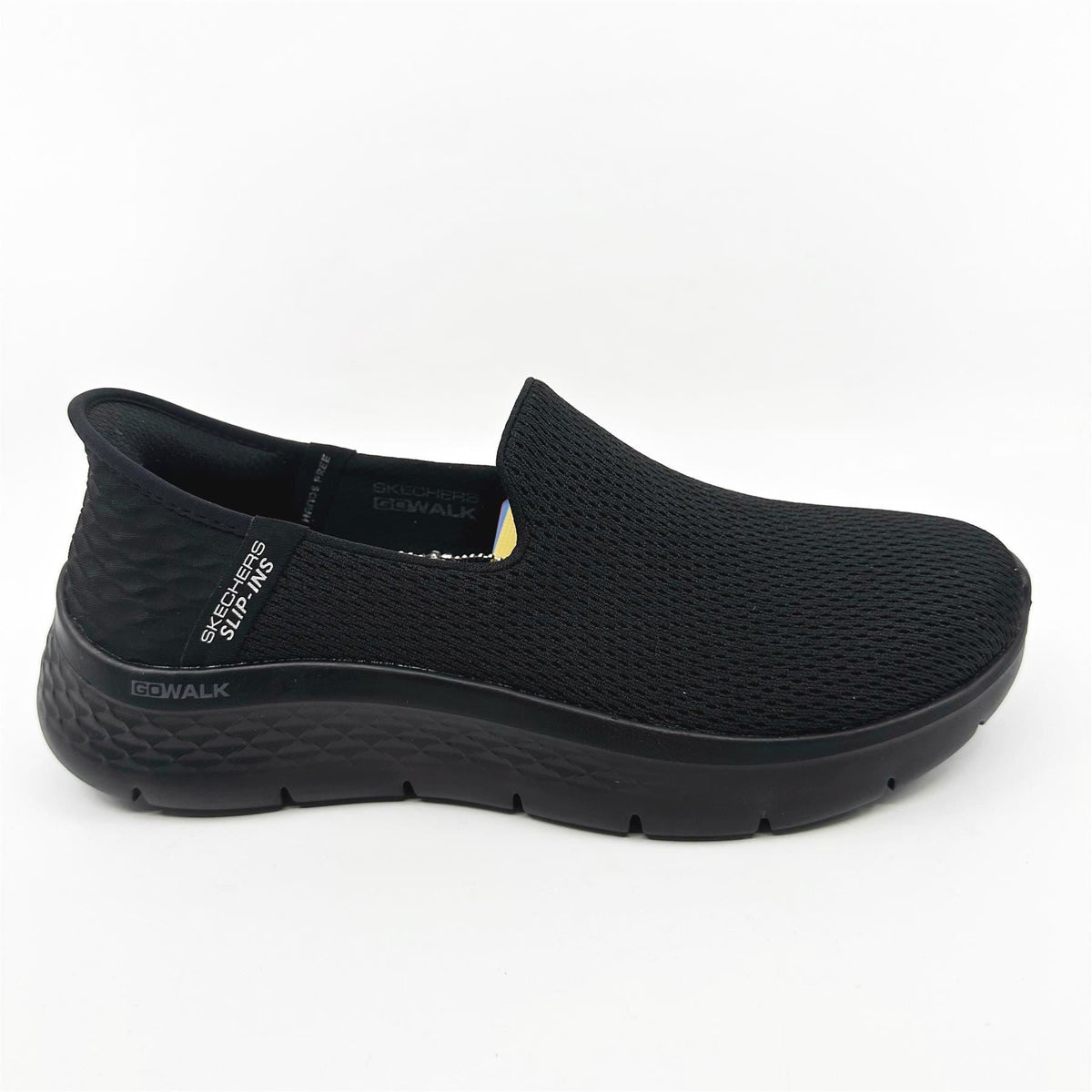 Skechers Go Walk Flex Relish Black Womens Wide Slip On Sneakers