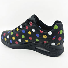 Skechers Uno Splatted Air Black Multi Womens Athletic Sneakers