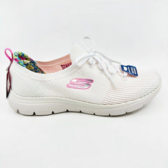 Skechers Summits Merry Garden White Womens Wide Athletic Slip In Shoes