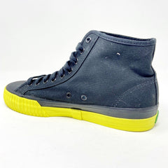 PF Flyers Center Hi Black Yellow Womens Retro Casual Shoes PM12OH1T