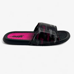 AND1 Gel Slide Black White Pink Glo Womens Sandal Slide