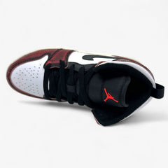 Jordan 1 Mid SE PS Black Infrared 23 White Kids Athletic Sneaker