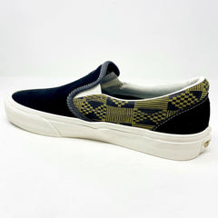 Vans Classic Slip On (Michael February) Black Olive Suede Womens Casual Shoes