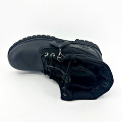 Timberland 6 In Roll Top Waterproof Convesso Black Kids Junior Boots 22960