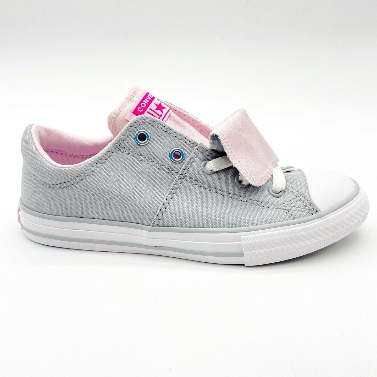 Converse CTAS Maddie Slip Wolf Grey Pink White Kids Casual Shoes 665988F