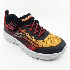 Skechers Go Run 650 Norvo Black Red Kids Size 5 Sneakers