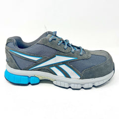 Reebok Work Ketia Grey Blue Oxford Womens Composite Toe Sneakers RB446