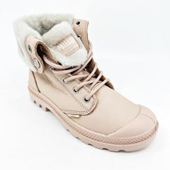 Palladium Baggy Rose Dust Pink Leather Womens Size 5.5 Combat Boots 96433 612