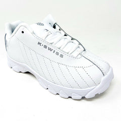 K-Swiss ST329 White Silver Kids Casual Sneakers 56408 155
