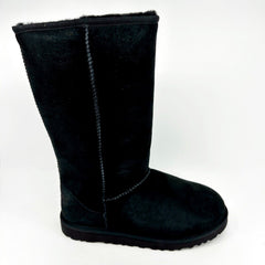 UGG Classic Tall Black Kids Girls Suede Sheepskin Boots 5229 BLK