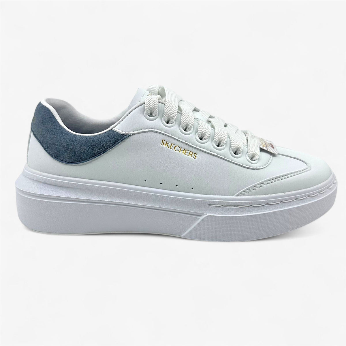 Skechers Cordova Classic Best Behavior White Blue Womens Athletic Sneaker