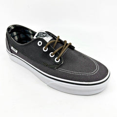 VANS Brigata (Leather Plaid) Asphalt Beluga Gray Womens Size 8 Casual Sneakers