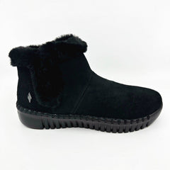 Skechers Go Walk Smart Love Affair Black Womens Size 6.5 Faux Fur Booties