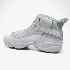 Jordan 6 Rings PS White Mystic Hibiscus Kids Size 2 Athletic Sneaker