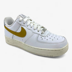 Nike Air Force 1 '07 White Metallic Gold Womens Size 7 Athletic Sneaker
