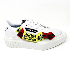 Adidas Sleek Olivia Oblanc White Volt Womens Size 5 Sneakers EF6596