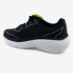 Skechers Max Cushioning Endevour Galloway Black Silver Womens Athletic Sneaker