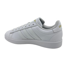 Adidas Grand Court 2.0 Cloud White Gold Metallic Womens Athletic Sneaker