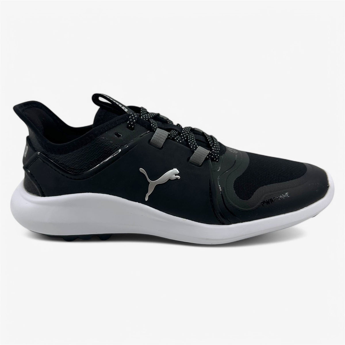 PUMA Ignite Fasten8 Black White Womens Waterproof Golf Shoes