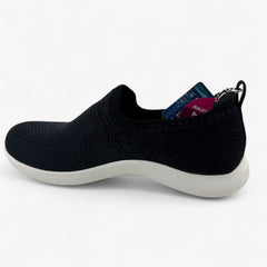 Skechers Vapor Foam Lite Sway Black Charcoal Womens Athletic Sneaker