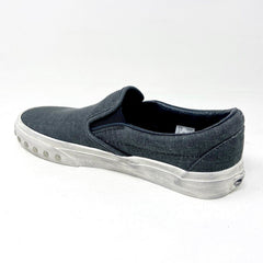 Vans Classic Slip On Overwashed Graphite Gray White Womens Casual Shoes