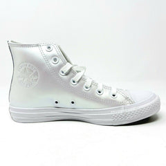 Converse Chuck Taylor All Star Hi White Iridescent Womens Casual Shoes 566094C