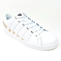 K-Swiss Ramli Court White Cracked Metallic Womens Casual Sneakers 96999 120